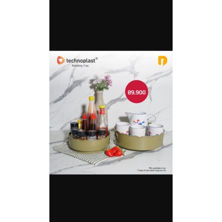 Tempat bumbu serbaguna technoplast Rotating Tray Set