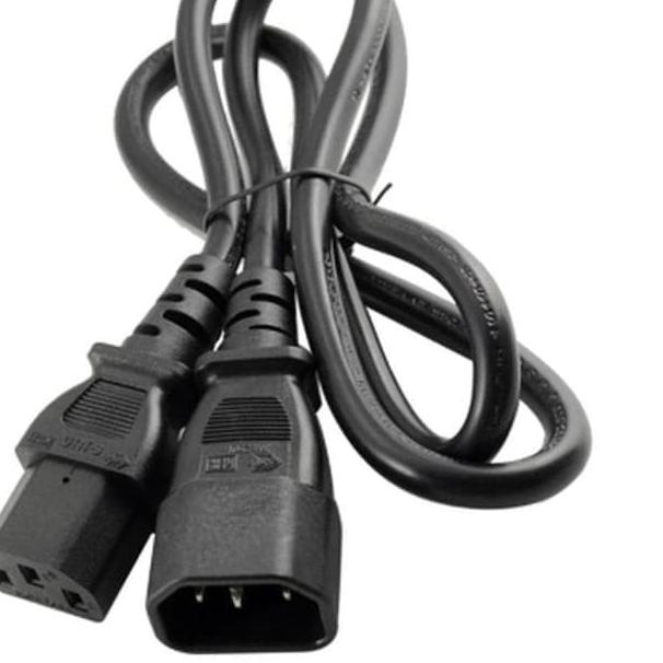 ☊ KABEL POWER CPU KE MONITOR 1.2M / PC KE MONITOR / MALE TO FEMALE 1.2M ◙