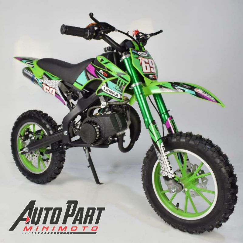 Motor Mini Trail LENKA MC69 Trail Mini 50cc 2T Mesin Tarik