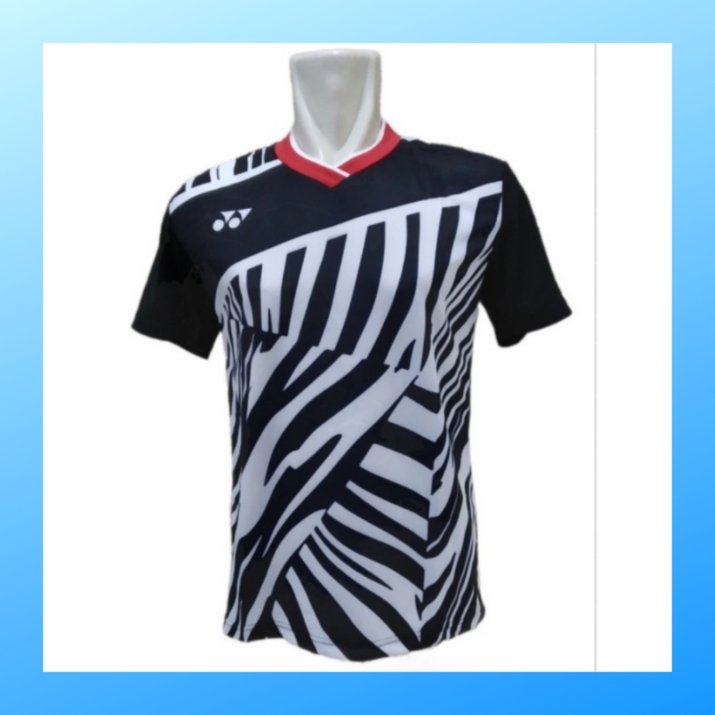 Kaos badminton pria jersey bulutangkis baju atasan jersy wanita dewasa t-shirt outfit seragam kostum olahraga casual suit pakaian jarsey oblong apparel sports jersi bulu tangkis Y168 putih polos