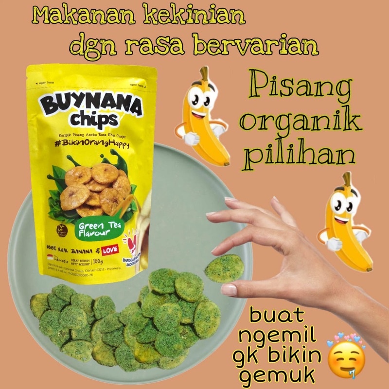 

Keripik Pisang Buynana Chips varian Green Tea