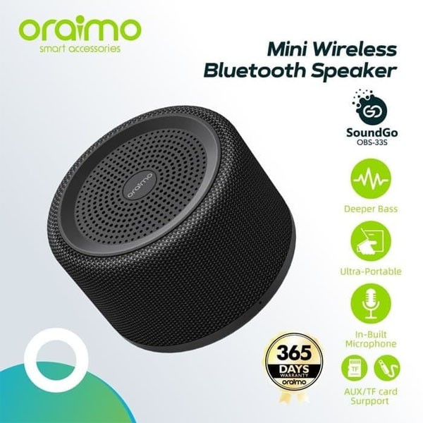 Oraimo Speaker Bluetooth / Wireless Obs-33S Oraimo Hitam Black