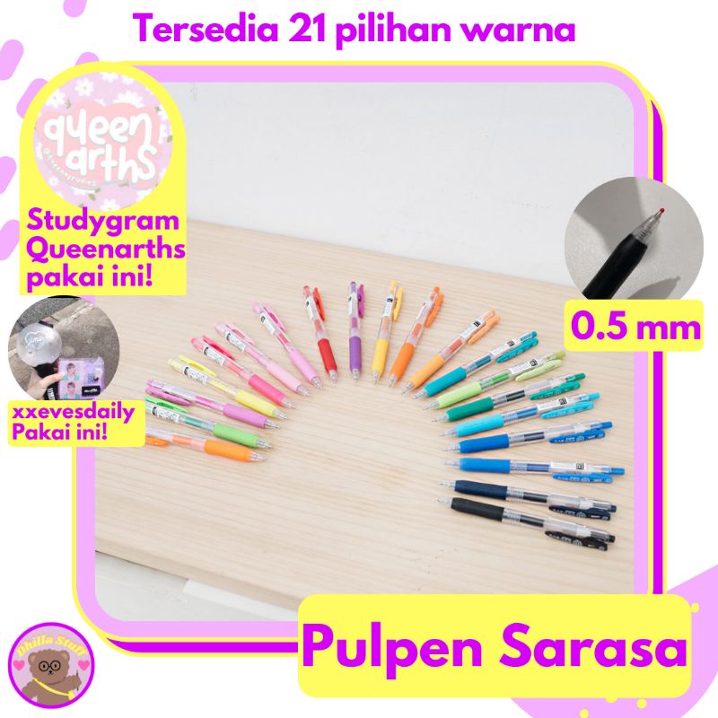 

Dhilla Stuff - Zebra Sarasa Push Clip Gel Ink Pen