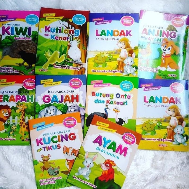 PAKET BUKU CERITA ANAK BILINGUAL BERGAMBAR FULLCOLOUR