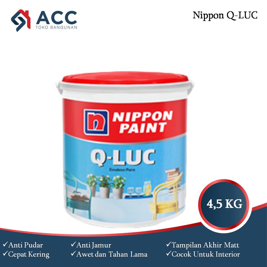 Cat Tembok Nippon Qluc Putih 5kg