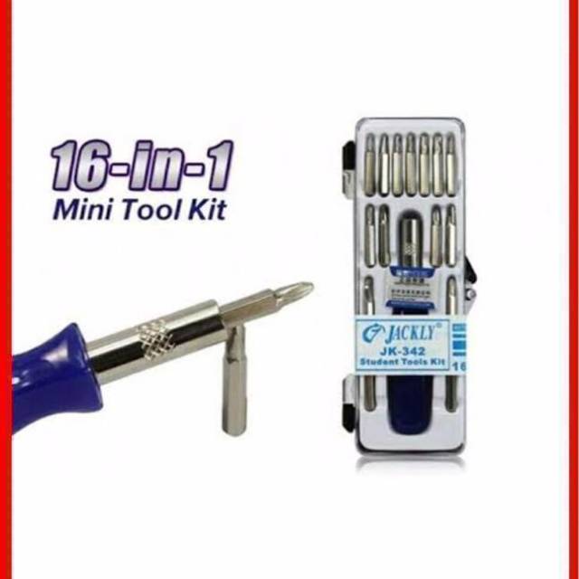 Obeng set 16 in 1 mini tool kit alat Service hp