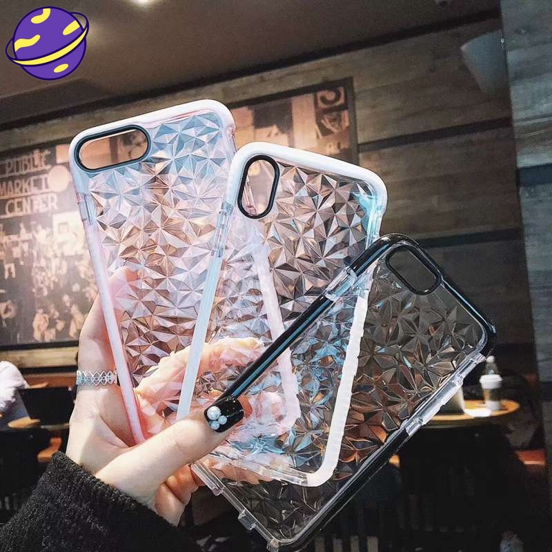 Case Transparan Shockproof Aksen Berlian Untuk IPhone 11 12 Pro Max Mini