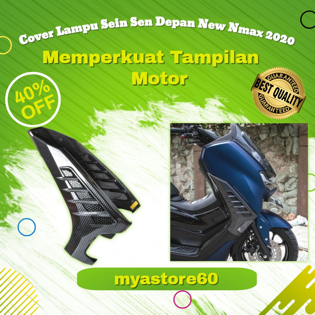 Cover Tutup Lampu Sein Sen Depan New Nmax 2020 Carbon NEMO / Cover Sen Aksesoris Nmax Variasi Nmax