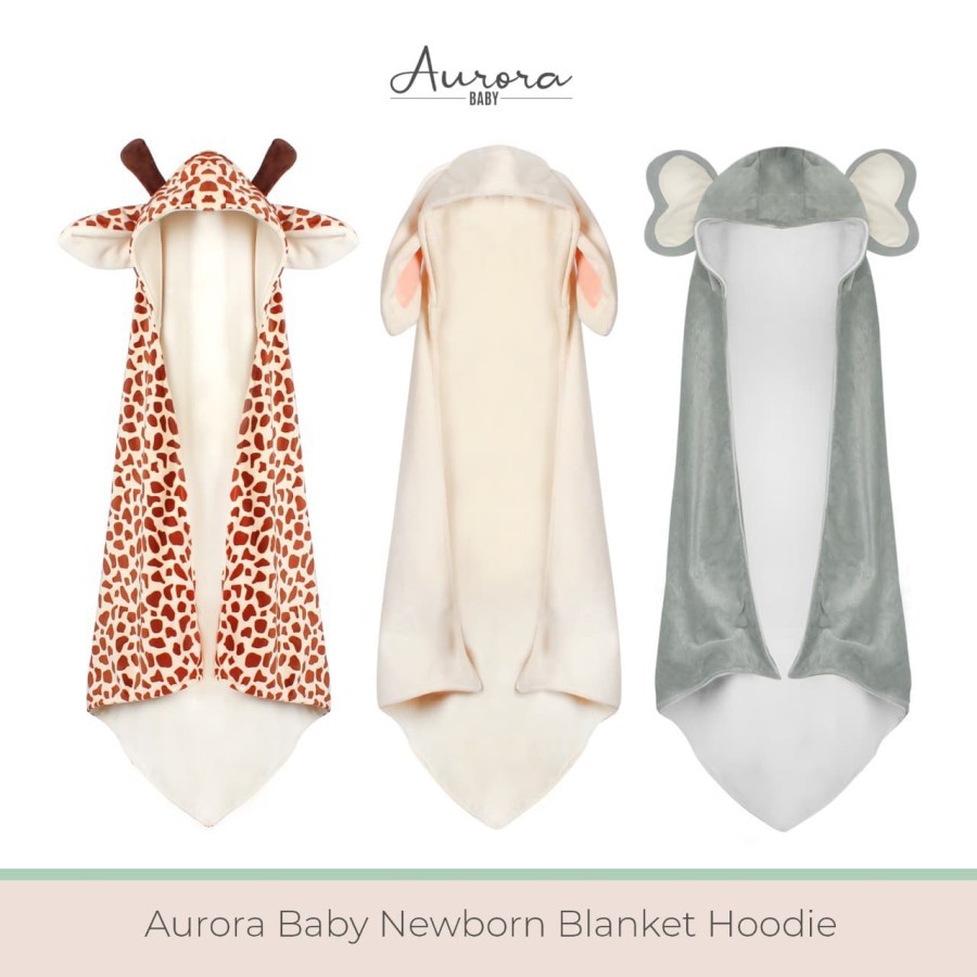 SUMIMO Baby Newborn HOODIE BLANKET / Selimut Topi Bayi Karakter Binatang Lembut