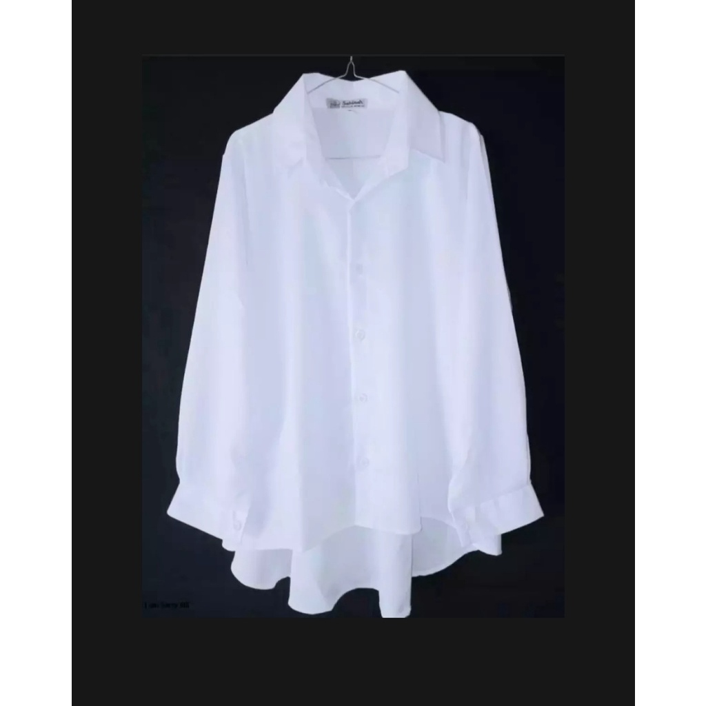 kemeja polos wanita lengan panjang nagita blus putih dan hitam premium baju atasan wanita terbaru 20