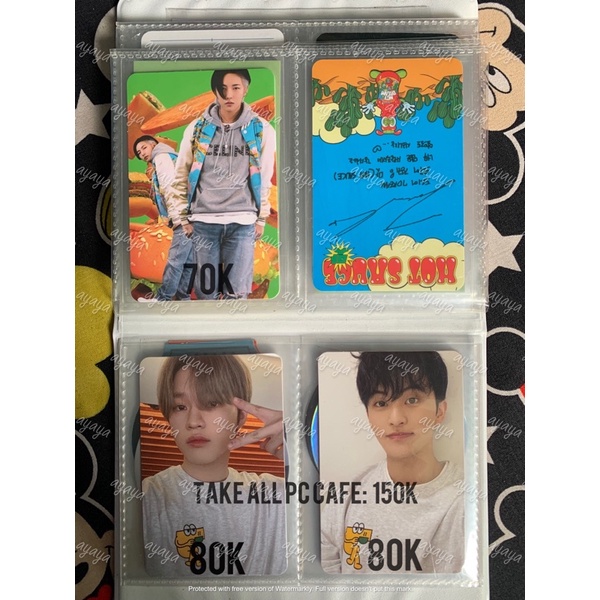 AR CLIP RENJUN, PC PHOTOCARD CAFE MARK CHENLE NCT DREAM HOT SAUCE