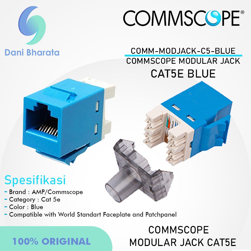 Modular jack RJ45 CAT5e Commscope AMP Jack Modular CAT5e UTP FTP RJ45 Connektor tidak mudah PATAH