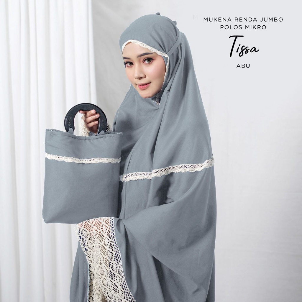 MUKENA BALI TASIK - MUKENA RENDA DEWASA JUMBO POLOS MIKRO TISSA
