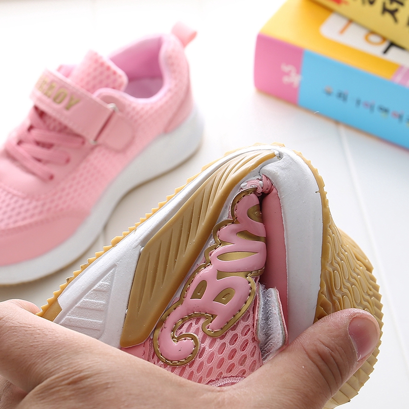 W6605 mesh sepatu anak sneakers perempuan lakilaki