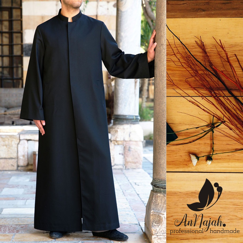 Jubah pria gamis pria An-Najah Full Cut AN-2 Gombrang Kombor Belah Outer Kancing