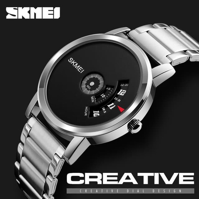 jam tangan / jam tangan pria / skmei /Jam Tangan Pria SKMEI 1260 silver black