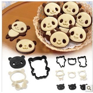 Cetakan Cookies Panda Kue Kering Panda Isi 4 - Cetakan Bento Panda - Cetakan Bento Lucu - Cetakan Sayur Keju