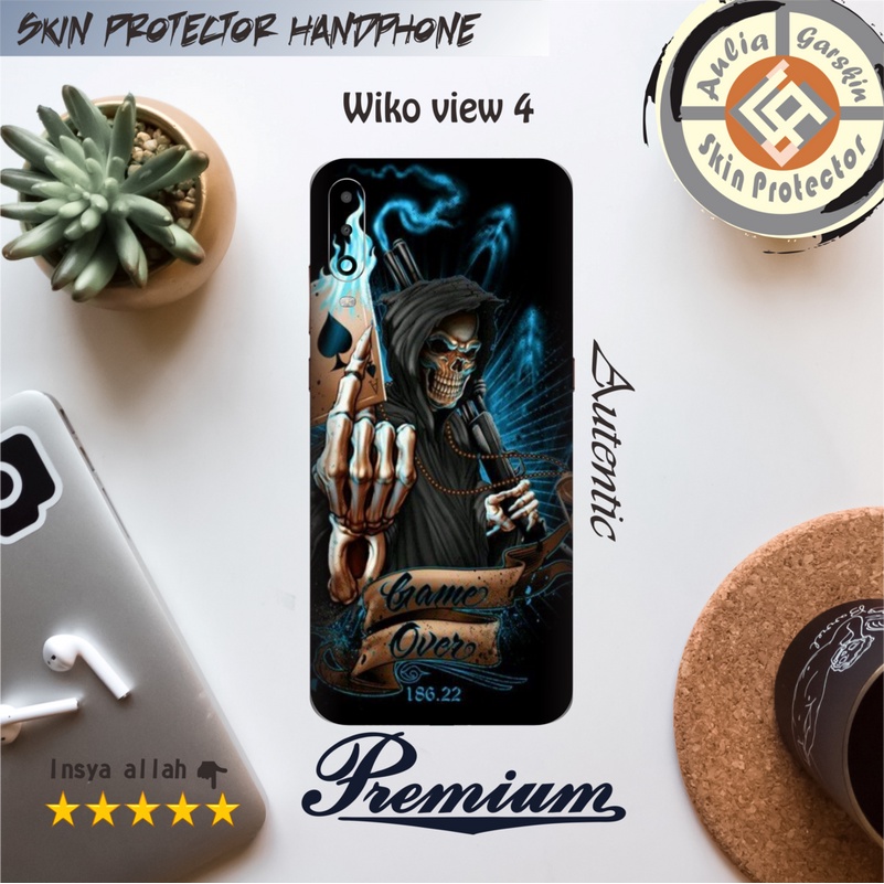 Garskin Hp Wiko View 4 motif skull - Free custom motif