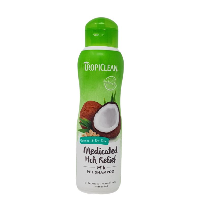 Tropiclean Shampoo Medicated Oatmeal &amp; TeaTree 355ml (SootheDry&amp;Itchy)