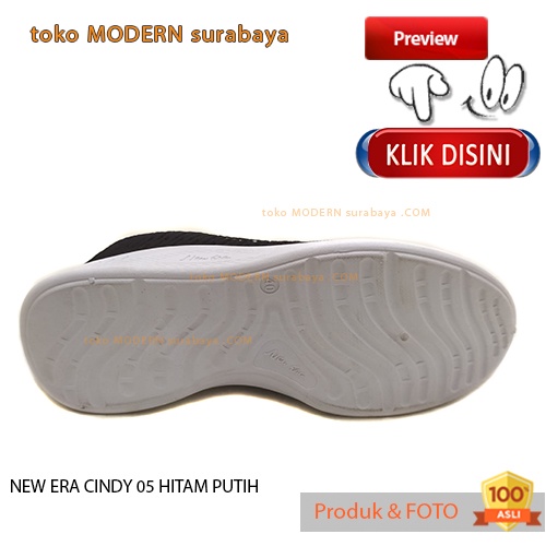 NEW ERA CINDY 05 HITAM PUTIH sepatu wanita sepatu casual sneakers