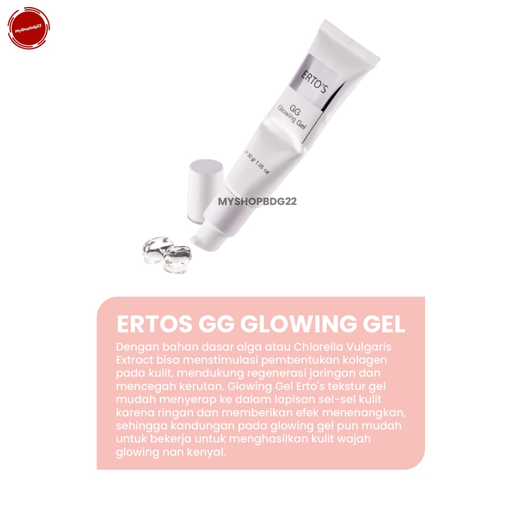 Ertos GG Glowing Gel Anti Aging Perawatan Kecantikan Kulit Wajah Wanita By Myshopbdg22