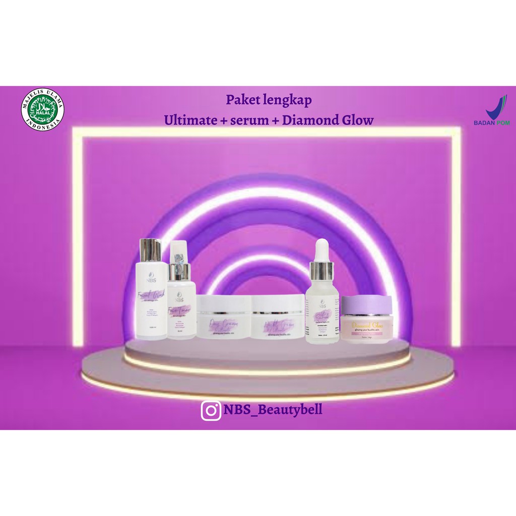 Paket Lengkap Ultimate + serum Lifting + Diamond Glow / Pencerah wajah/ Penghilang Flek hitam / Waja