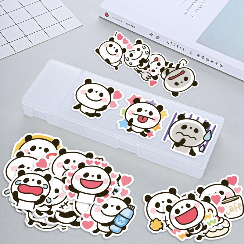 40 pan-pan Zhang lesser panda stiker lucu kartun hewan ekspresi Jurnal bahan dekorasi hadiah tangan