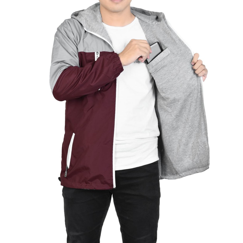 Jaket pria gunung parasut waterproof folk original