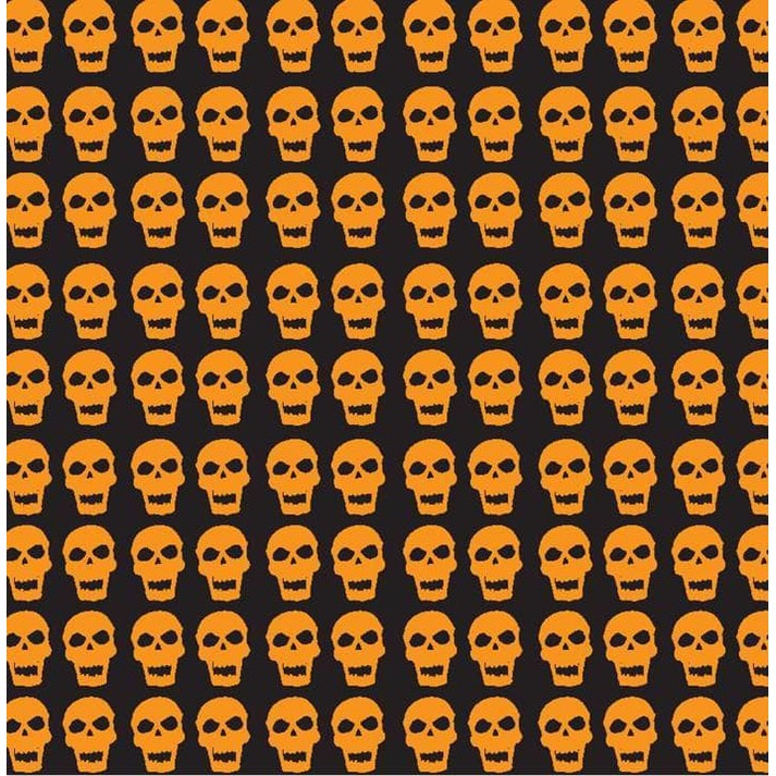 Kertas Scrapbook - Halloween Skulls Design