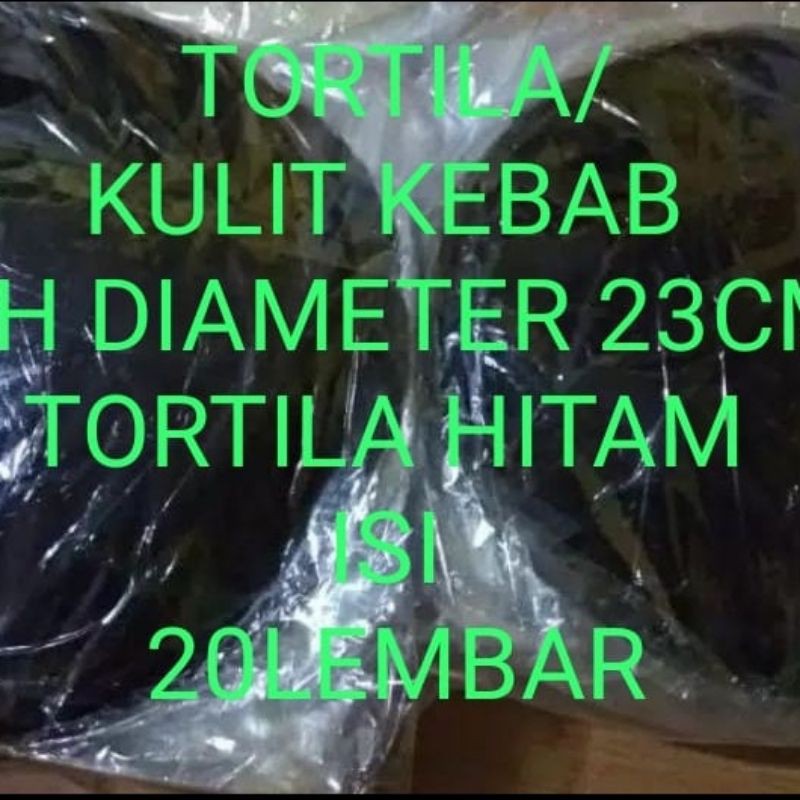 Kulit kebab hitam 23cm isi 20