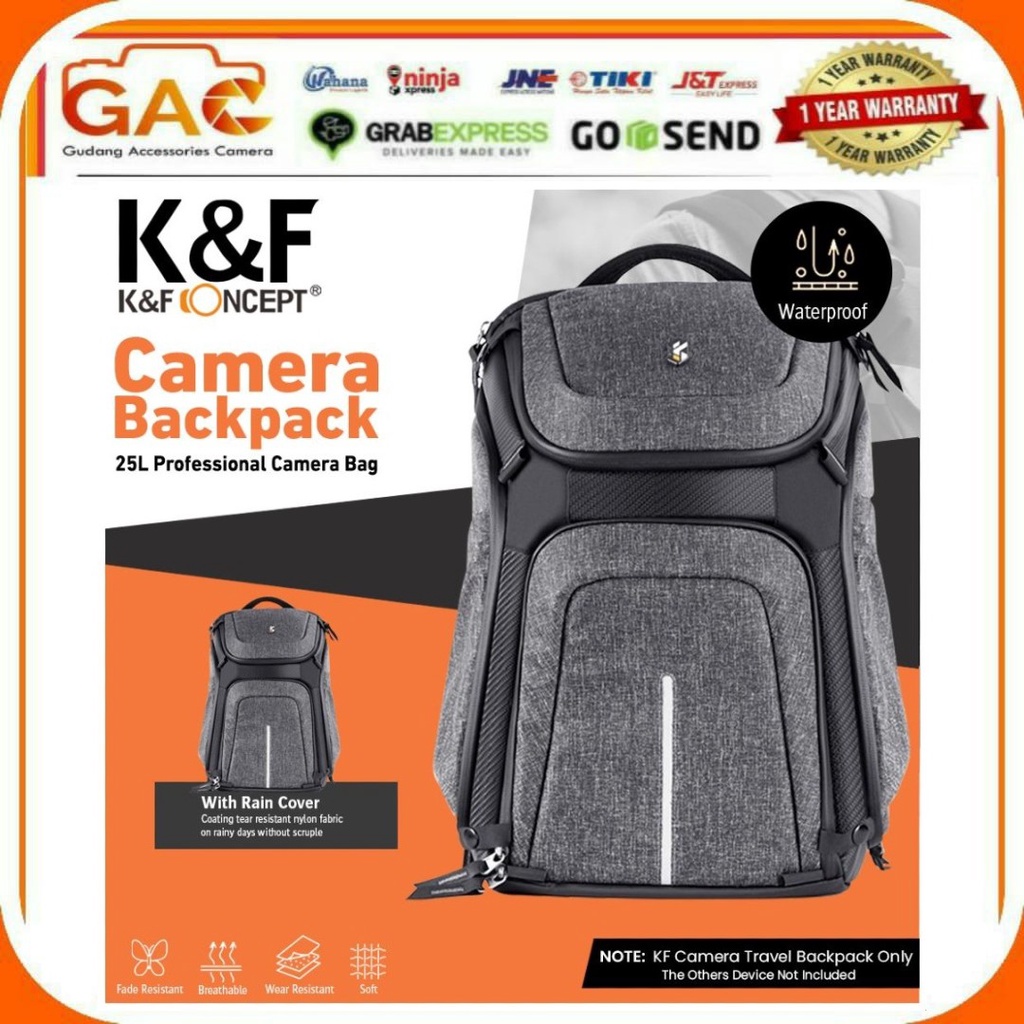 KNF Concept 25L Tas Alpha Backpack Waterproof Photography Laptop with