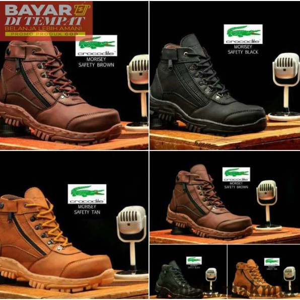 sepatu pria crocodile morisey safety