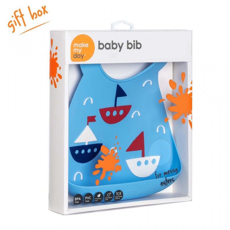 Make My Day Baby Bib - Yacht