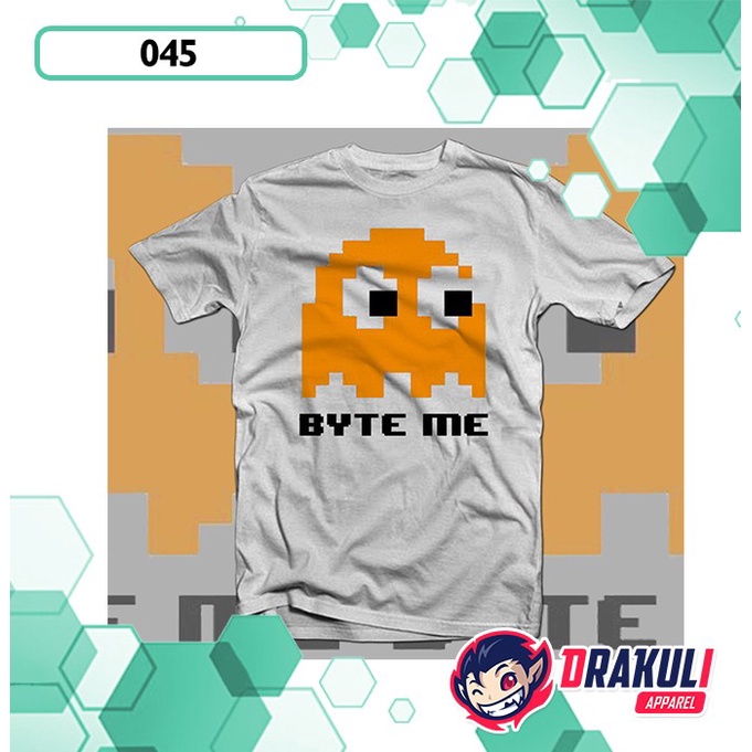 T Shirt 045 Byte Me Pac-Man Ghost