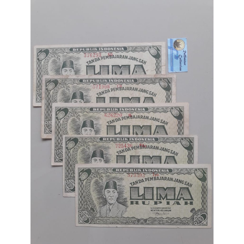uang kuno 5 ORI 1947