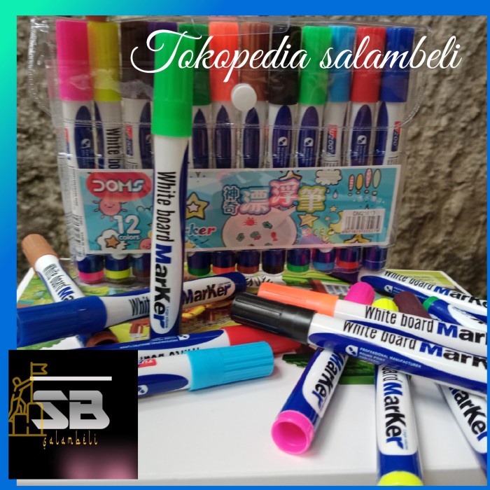 

Sale Spidol Warna,Bisa Terapung Dalam Air/White Board Marker 12 Colors Trendi
