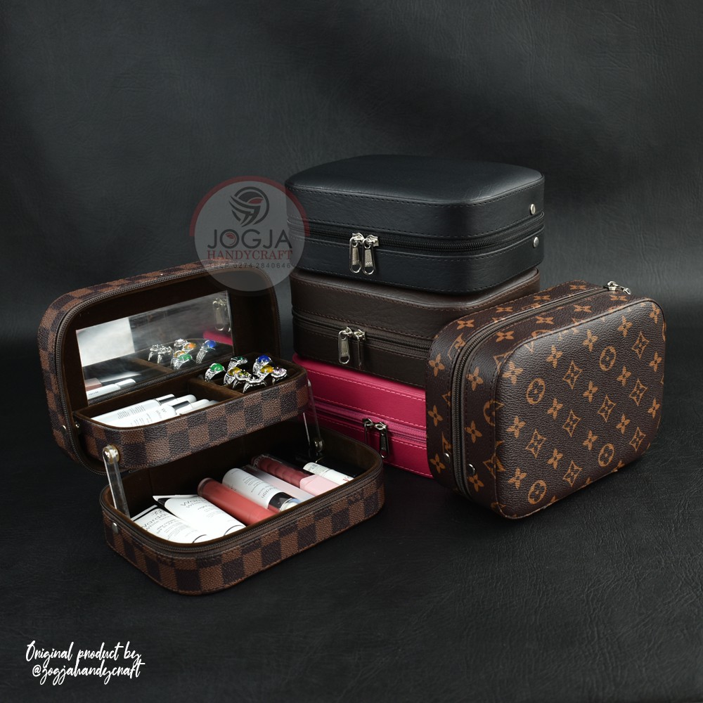 Beautycase / Case makeup / Travel Tas Kosmetik Lengan Akrilik / Cosmetic Pouch