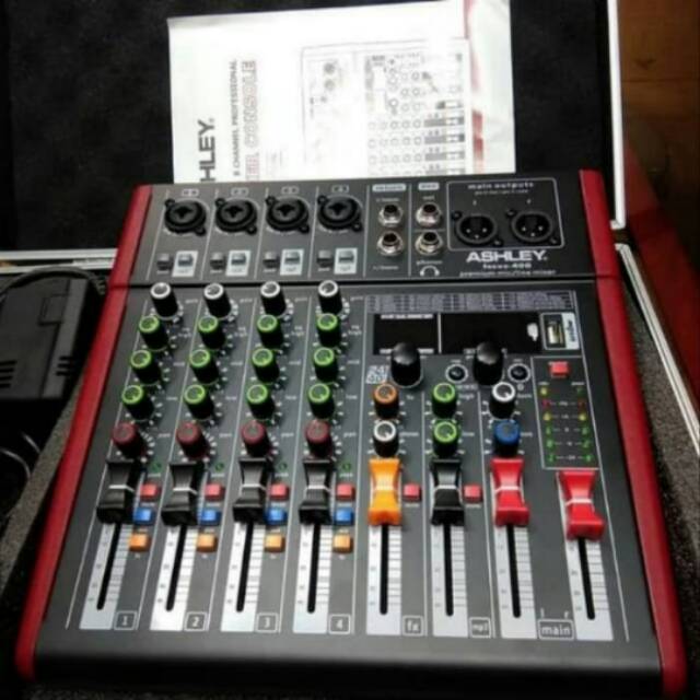 MIXER ASHLEY FOKUS 400/4 CHANNEL BLUETOOTH,ORIGANAL GARANSI