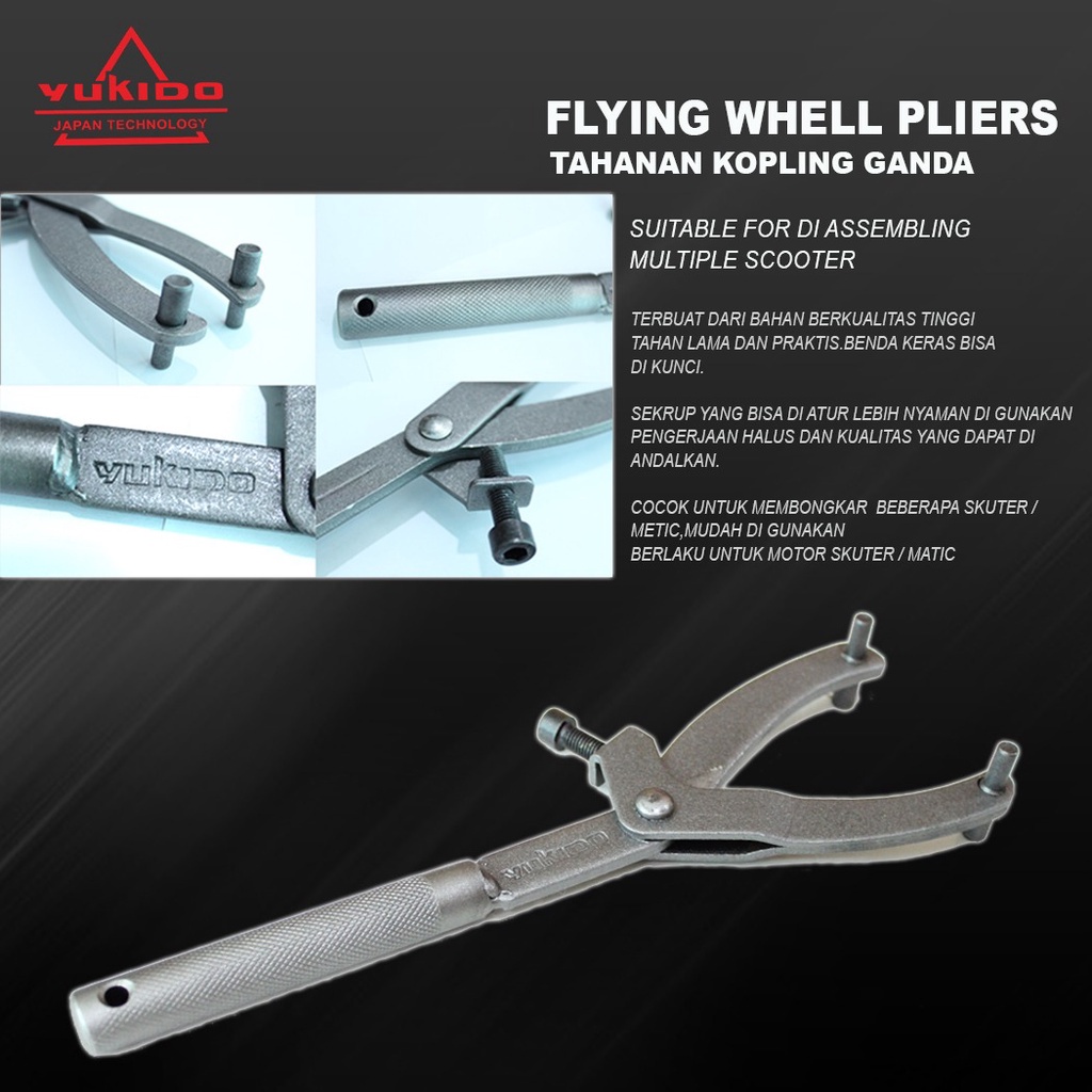 paket 4 [item] Treker CVT Belt Kunci Tahanan Kopling Motor Matic Flywheel Pliers Coupling Nut Spanner Bahanan Y Kunci 39x41 kunci 14x17