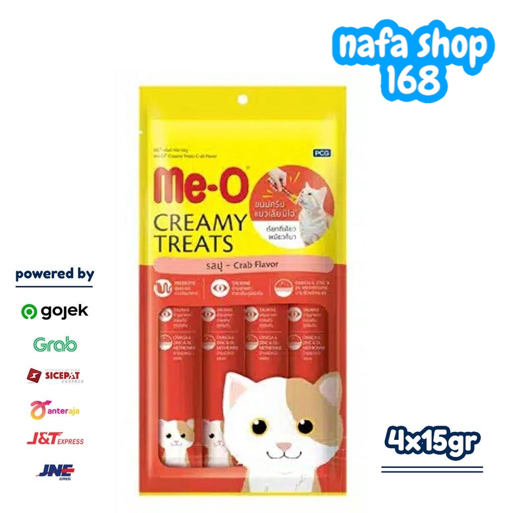 Meo Creamy Treats Snack Kucing Crab Flavor 4x15gr