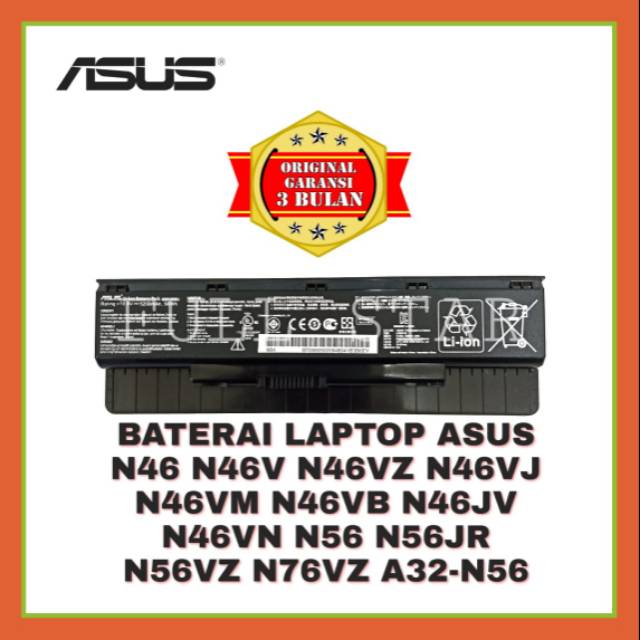 Baterai Laptop Asus Original N46VZ N56VZ N46VJ N56JR N46JV N56V N46V N56 N46 N46VB N46VM N46VN N76VZ