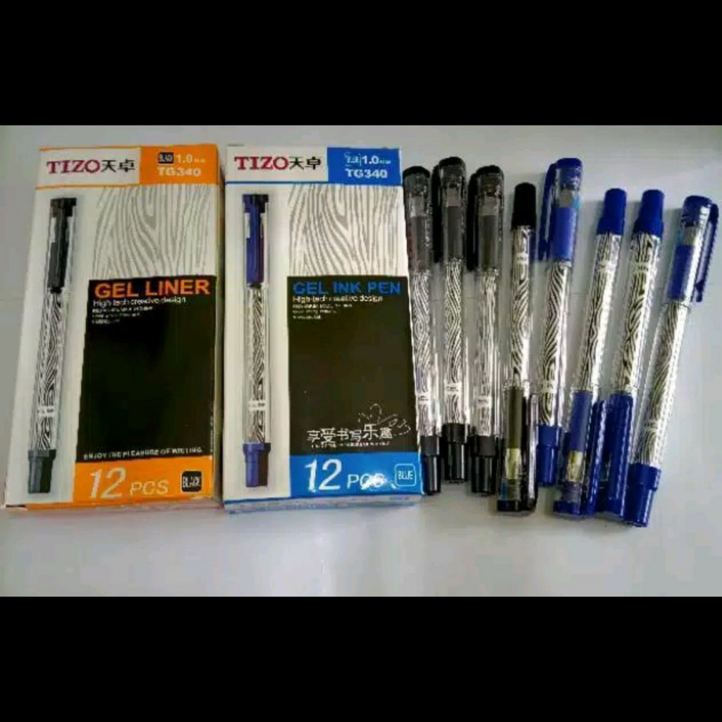 

H7Y [1 Lusin/ 12 Pcs] Gel Pen Tizo TG 340 1.0mm Pulpen Tizo TG 340 Pulpen Gel Tizo Gel Ink Pen Tizo