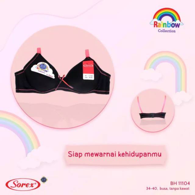 Bra sorex rainbow 11104 tanpa kawat murah berkualitas