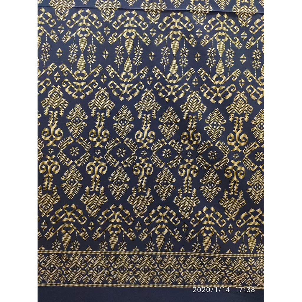 Kain Batik Katun Prada Sarini 5090 Songket Hitam Emas