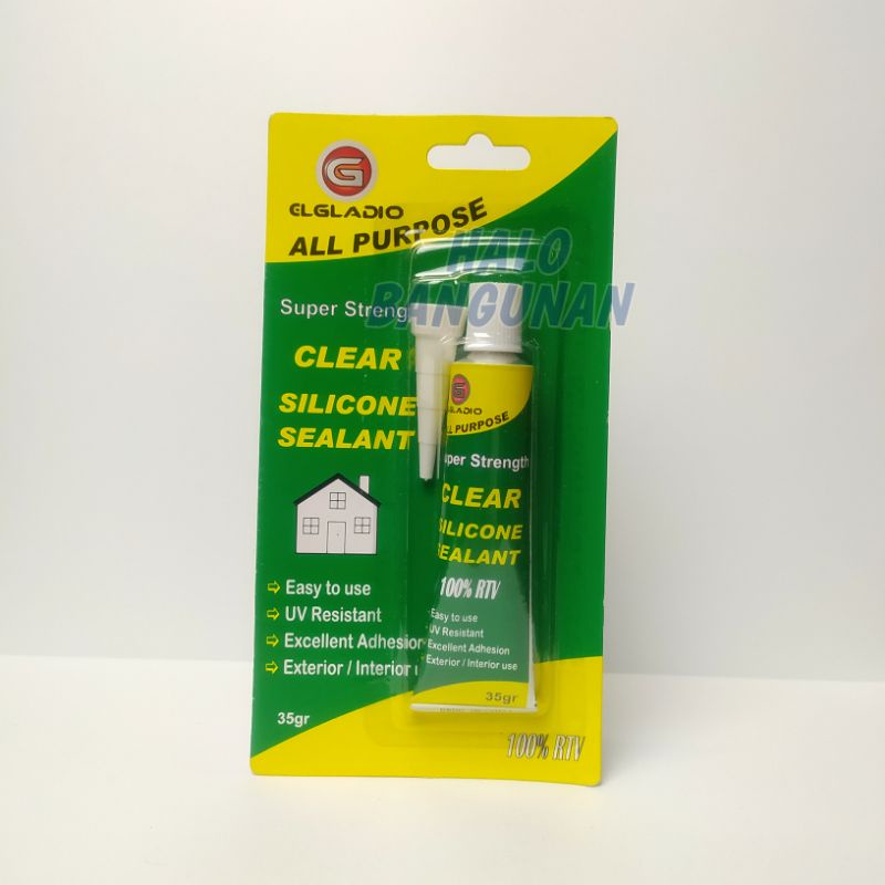 

Lem Silicone Sealant Elgladio 35 gr Lem Kaca Serba Guna