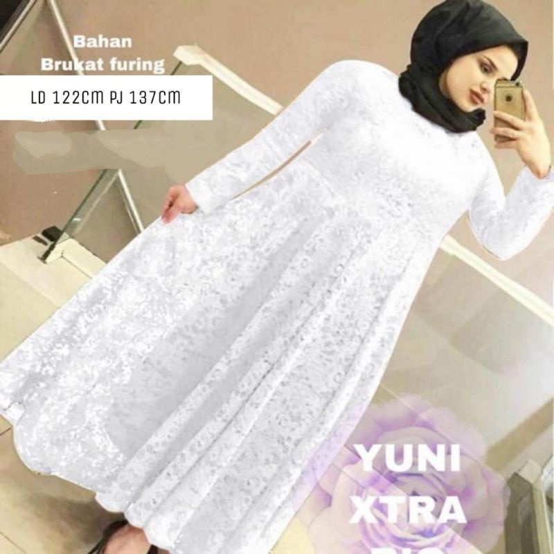 GAMIS SUPER JUMBO MAXI YUNI BRUKAT BAJU MAXI BRUKAT
