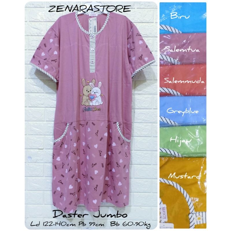 Daster kaos jumbo dewasa Lorita by Sofie daster kaos jumbo bahan tebal adem tidak kaku dan tidak kas