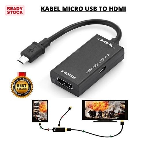 Kabel Adapter Konektor Converter Micro USB Dan Type C Ke HDMI MHD 111