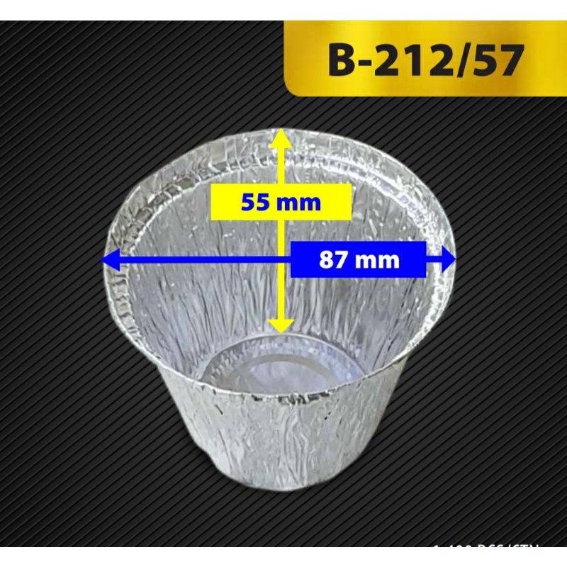 wadah aluminium bulat B-212 (zuppa soup) / loyang aluminium untuk zuppa soup yang tinggi dan bulat