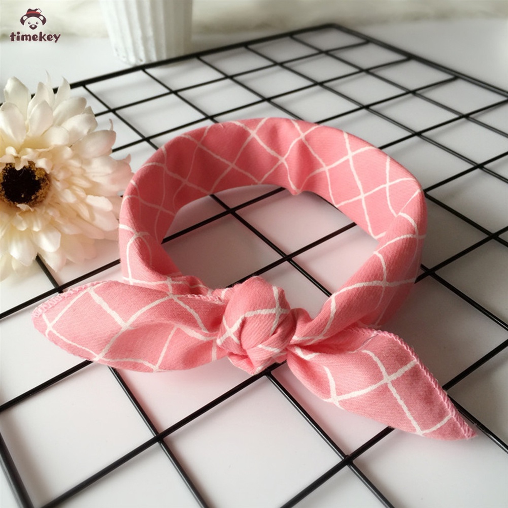 【TK】Plaid Pet Bandanas Cotton Washable Pet Bandanas Cat Dog Accessories Scarf Bowties Collar Square Bib For Puppies Kitten